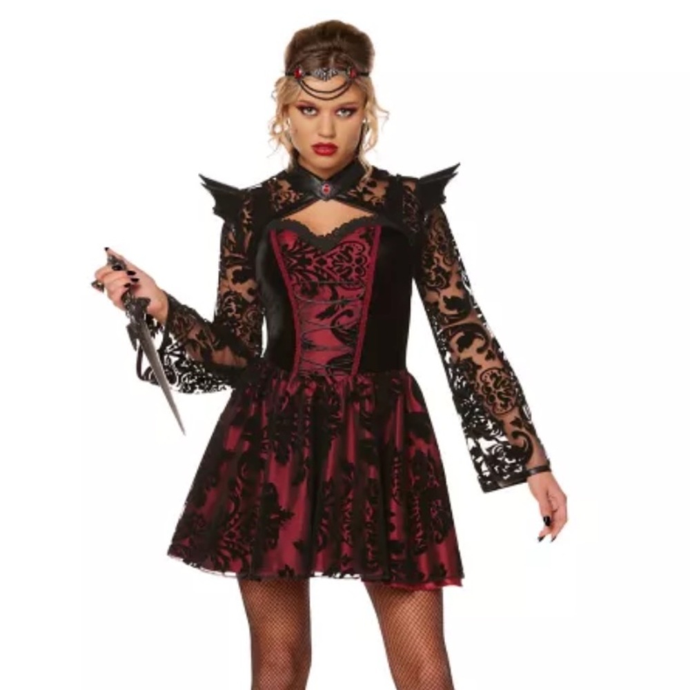 Vampire Costume - Black and Red